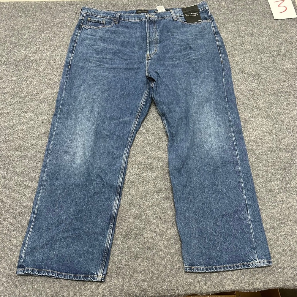 Banana Republic Jeans Mens Size 35S Blue Premium Denim Loose Fit Mid Rise Cotton